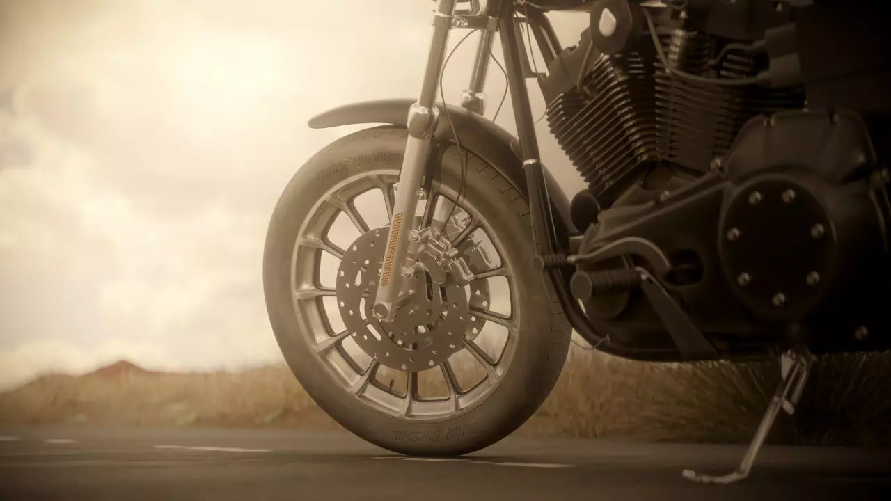 Custom Cruiser Motorcycle Inspired by Sons of Anarchy 3D model_6