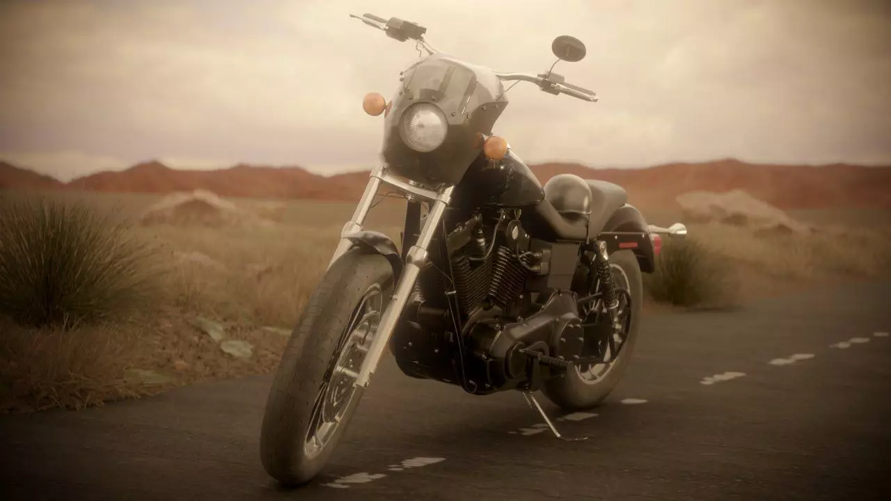 Custom Cruiser Motorcycle Inspired by Sons of Anarchy 3D model_4