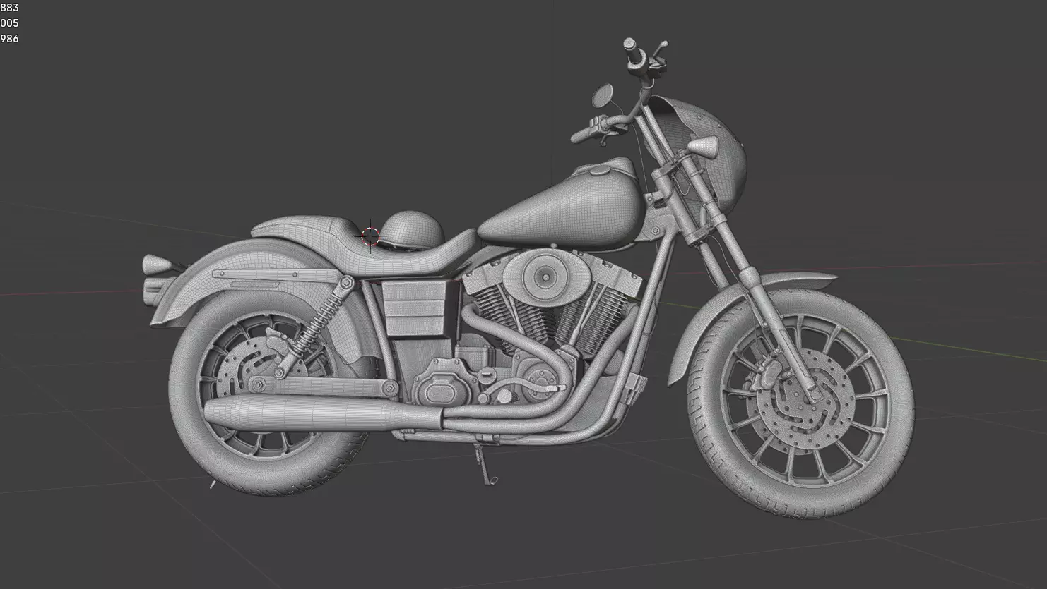 Custom Cruiser Motorcycle Inspired by Sons of Anarchy 3D model_12