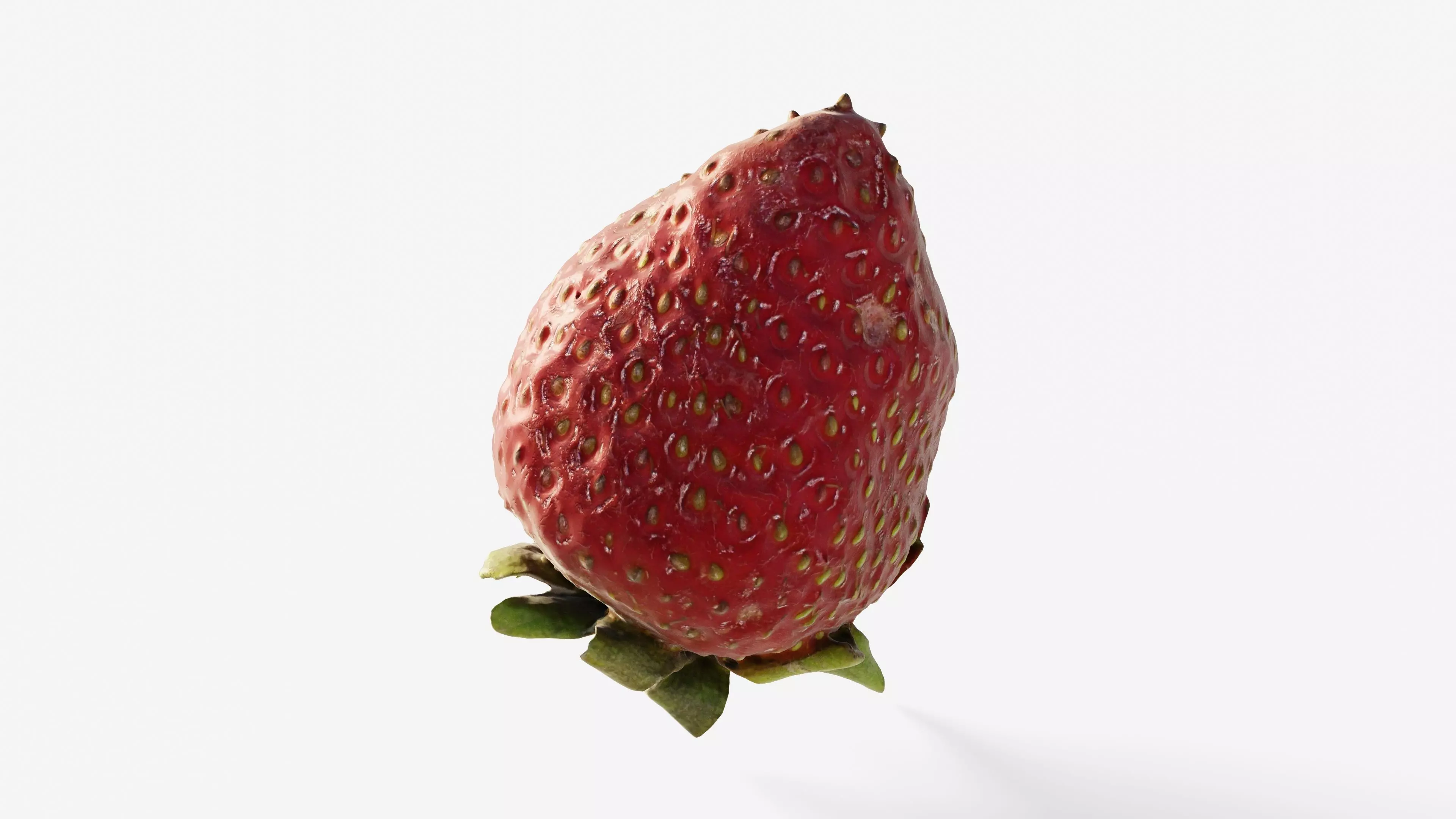 Scanned Strawberry Berry Low-poly 3D model_9