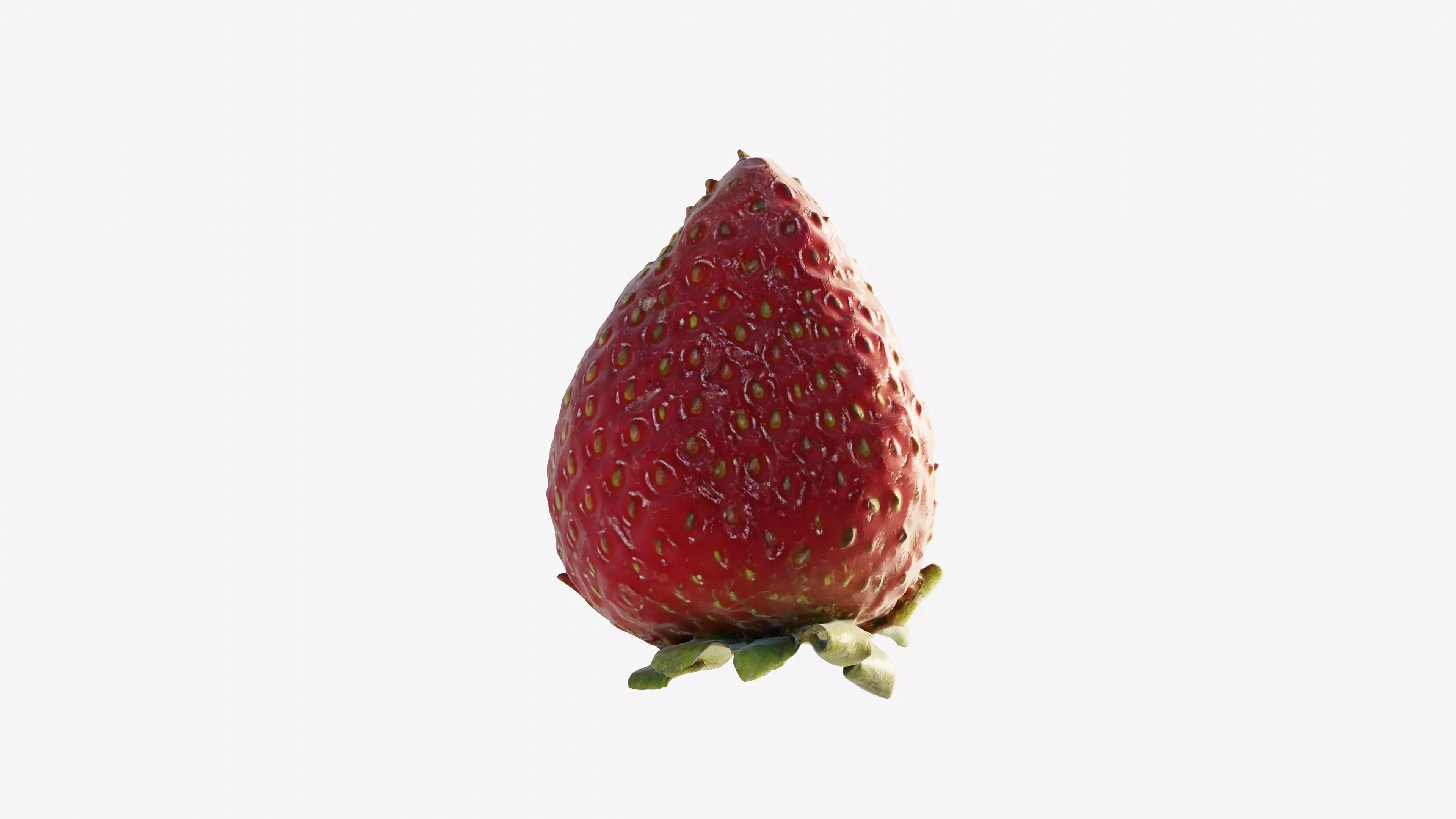 Scanned Strawberry Berry Low-poly 3D model_8