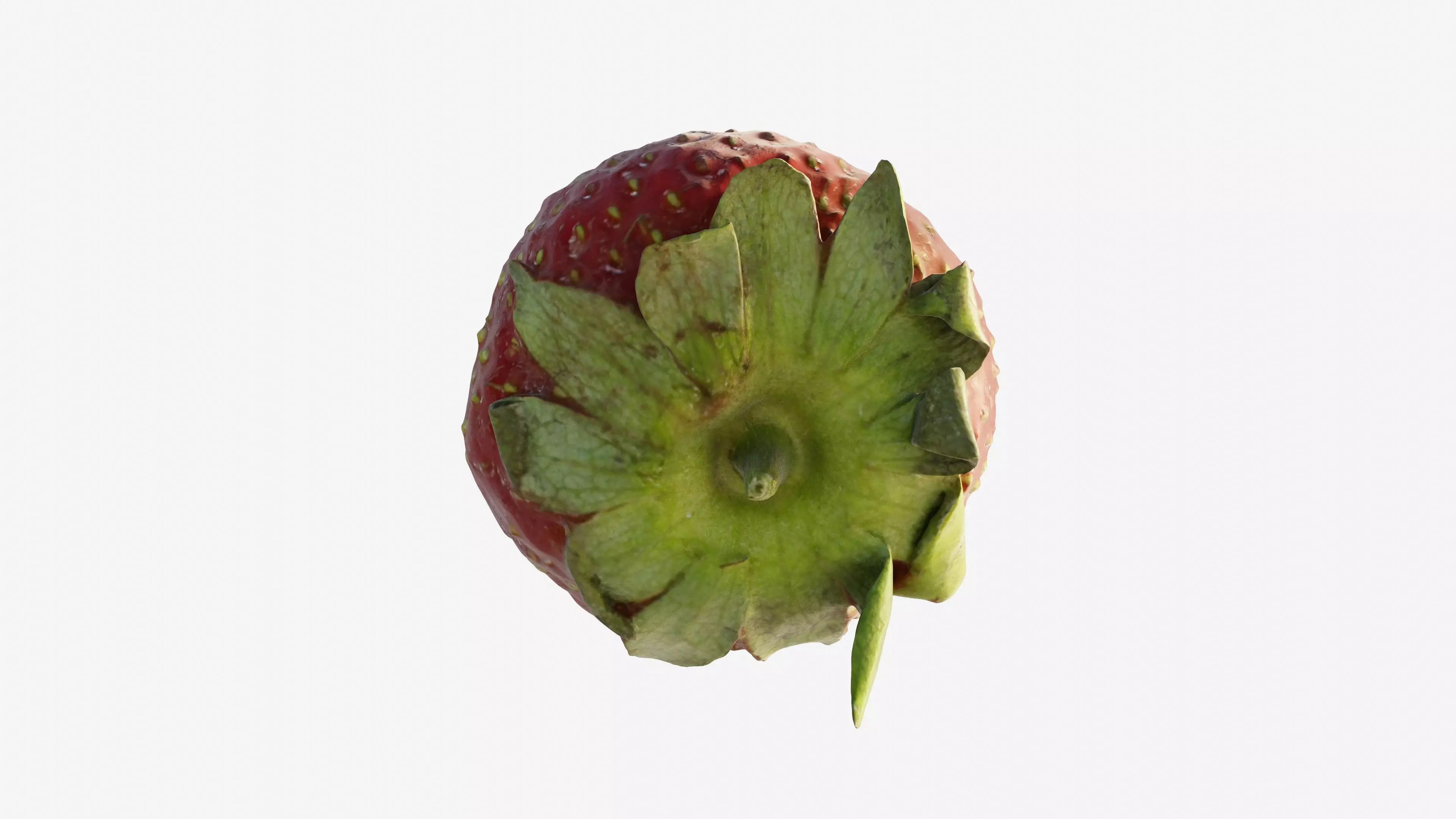 Scanned Strawberry Berry Low-poly 3D model_11
