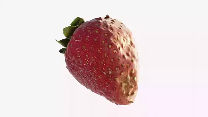 Scanned Strawberry Berry Low-poly 3D model 6