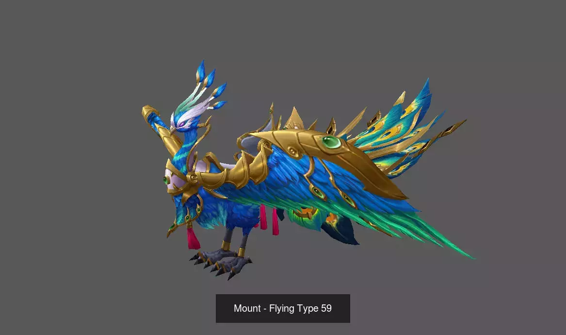 Pack of 80 Stylized Flying Mounts 3D Model Collection_105