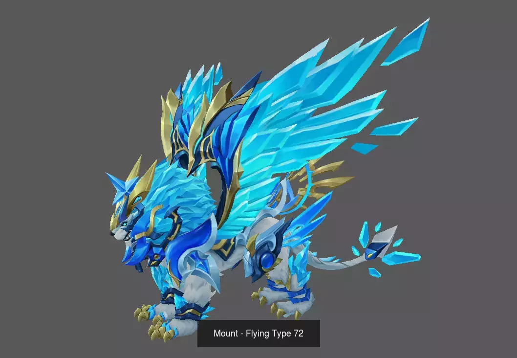 Pack of 80 Stylized Flying Mounts 3D Model Collection_92