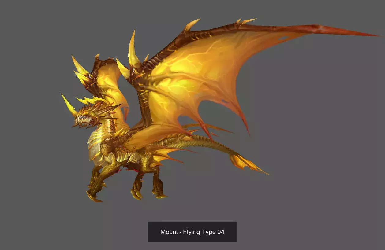 Pack of 80 Stylized Flying Mounts 3D Model Collection_160