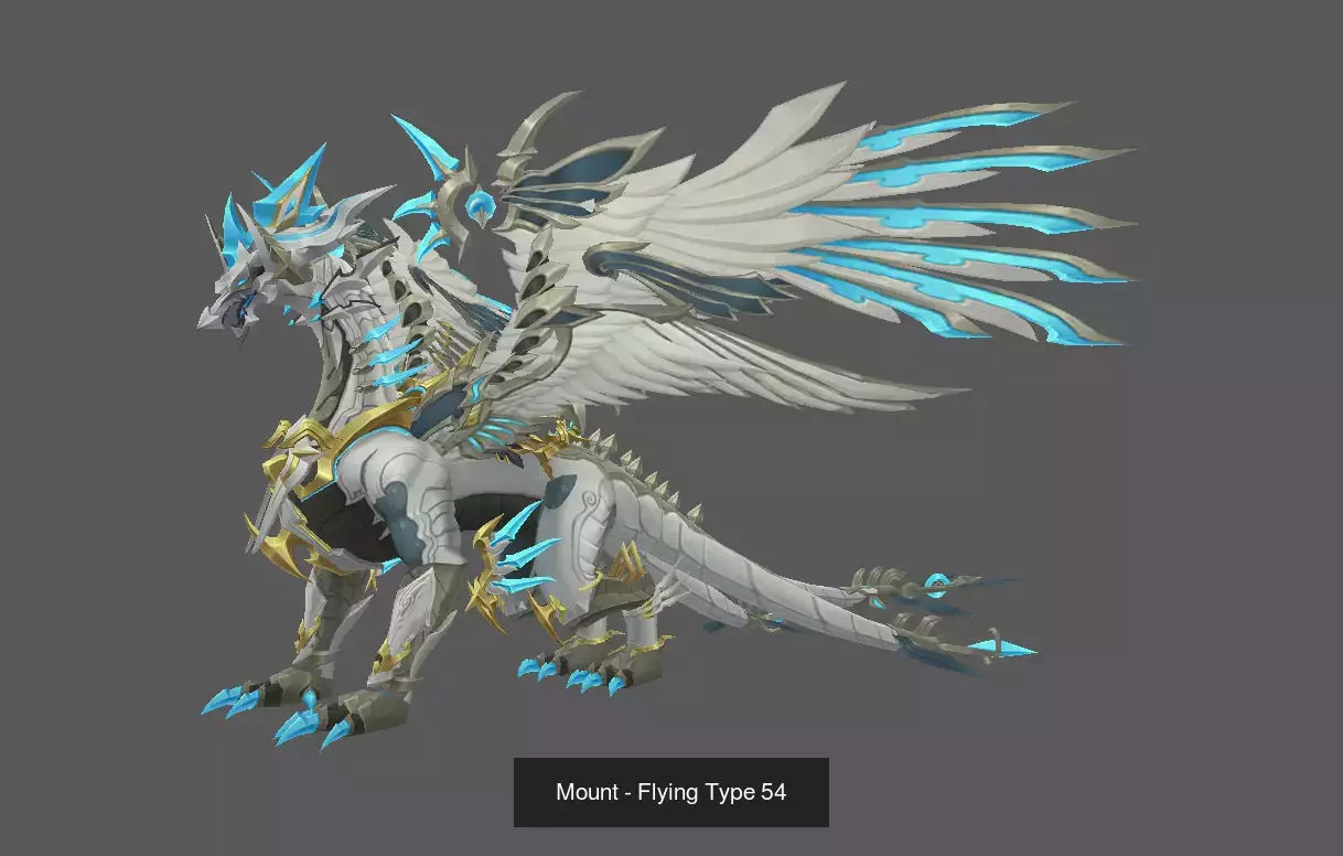 Pack of 80 Stylized Flying Mounts 3D Model Collection_110