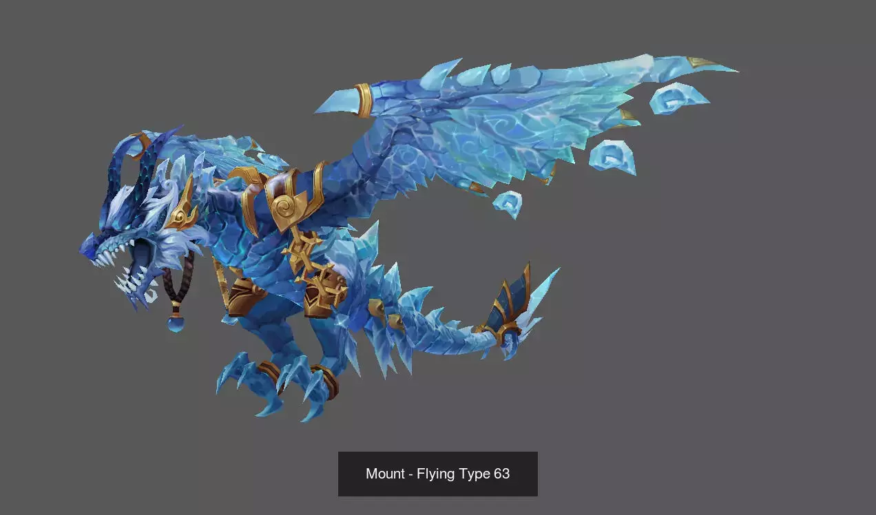 Pack of 80 Stylized Flying Mounts 3D Model Collection_101