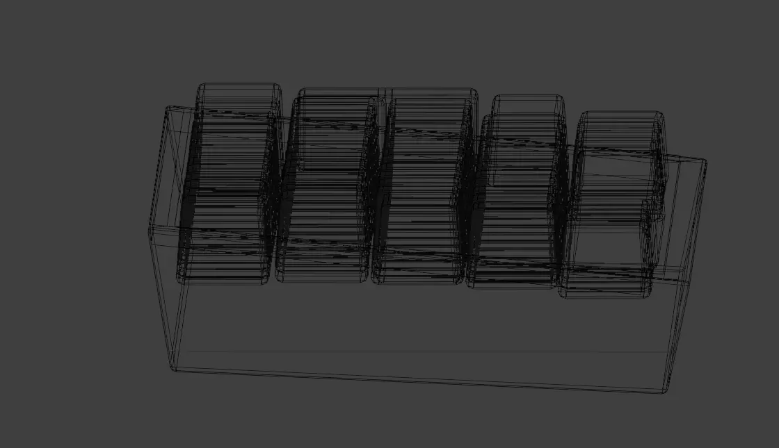 Fizz Pro  Low Poly Gaming Keyboard Low-poly 3D model_8