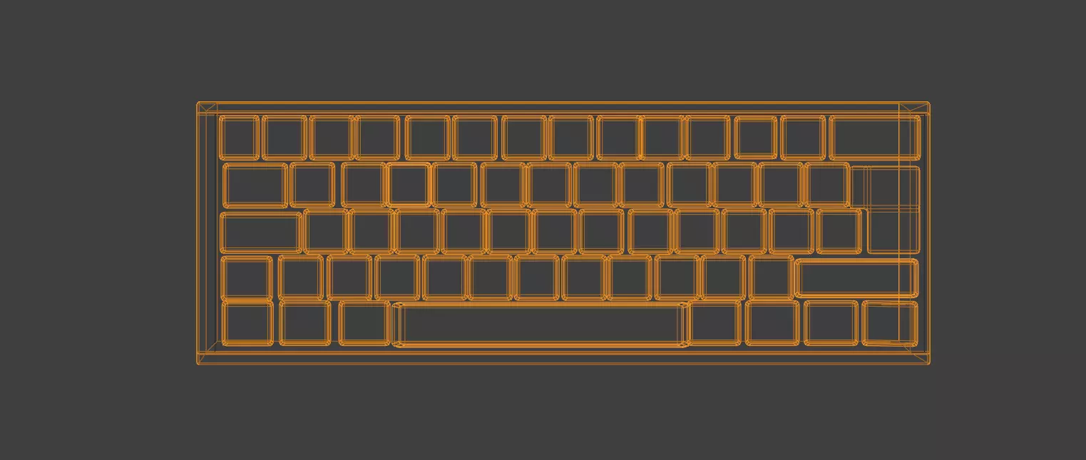 Fizz Pro  Low Poly Gaming Keyboard Low-poly 3D model_1