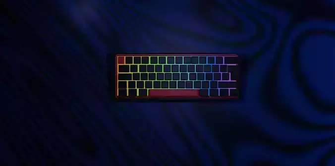 Fizz Pro  Low Poly Gaming Keyboard Low-poly 3D model