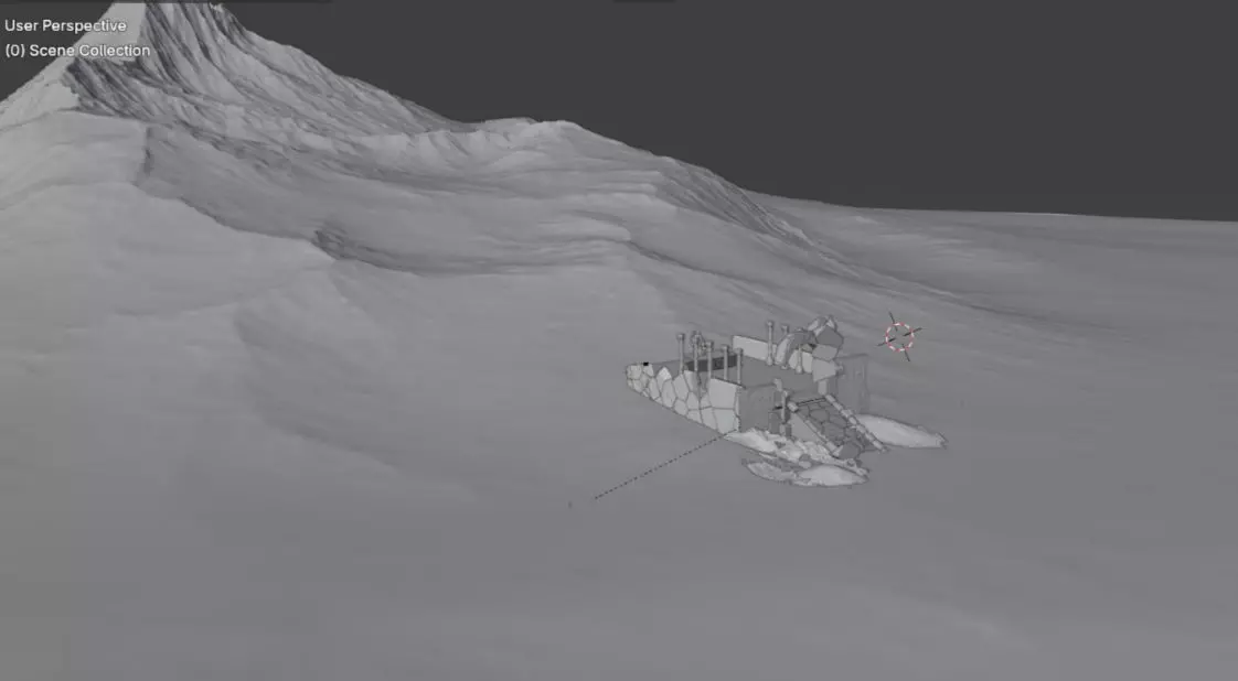 temple on the mountain Free 3D model