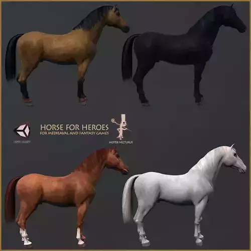 4 Less Muscle Textures For Hero Horse