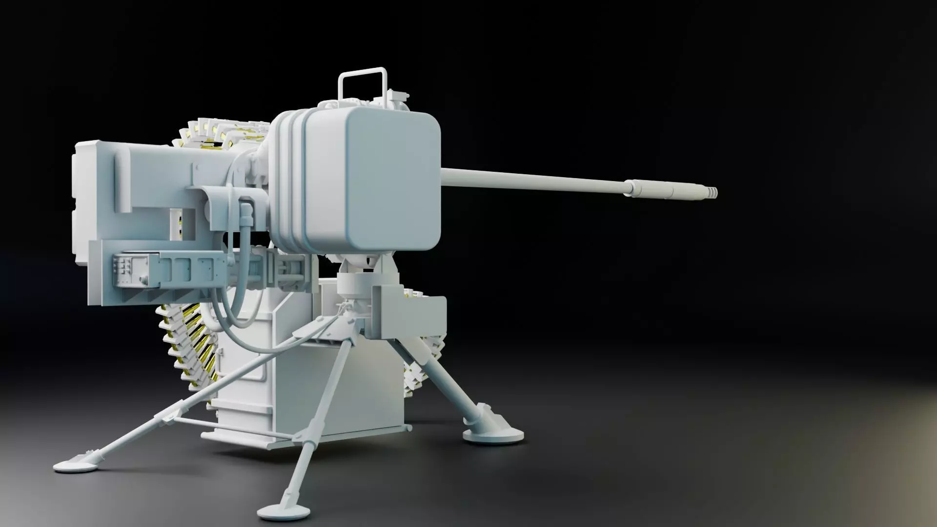 Heavy Machine Gun  Autocannon  3D model_4