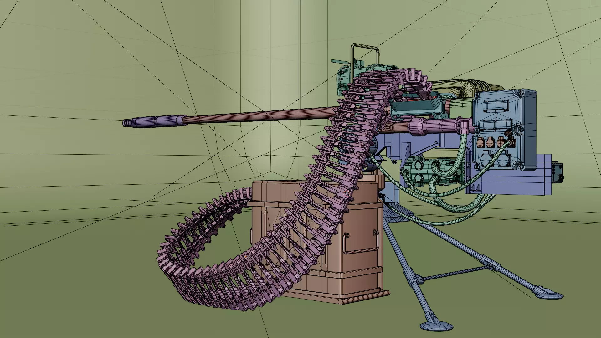 Heavy Machine Gun  Autocannon  3D model_2