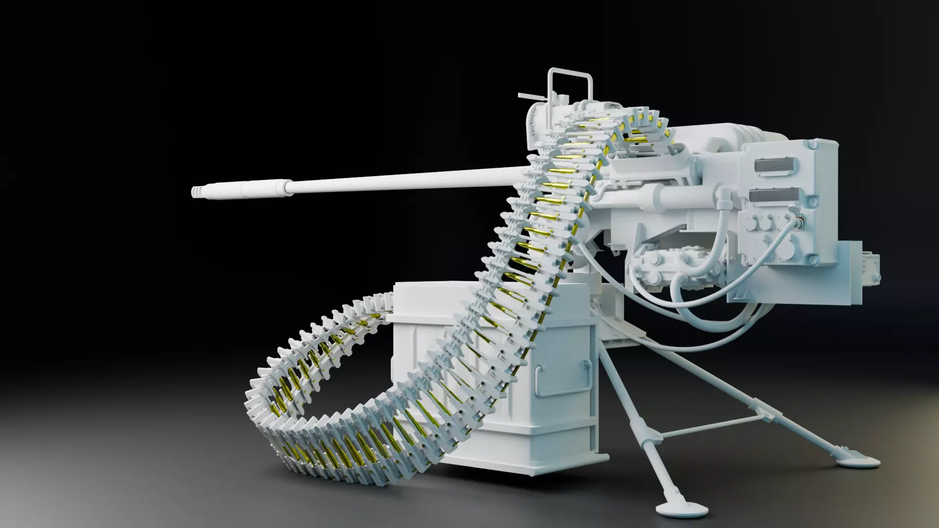 Heavy Machine Gun  Autocannon  3D model_1