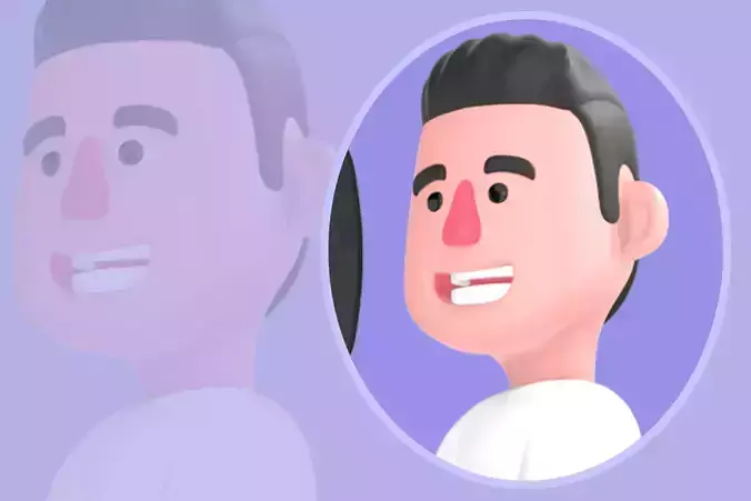 Smiling 3D Cameraman Character - Cartoon Male Photographer
