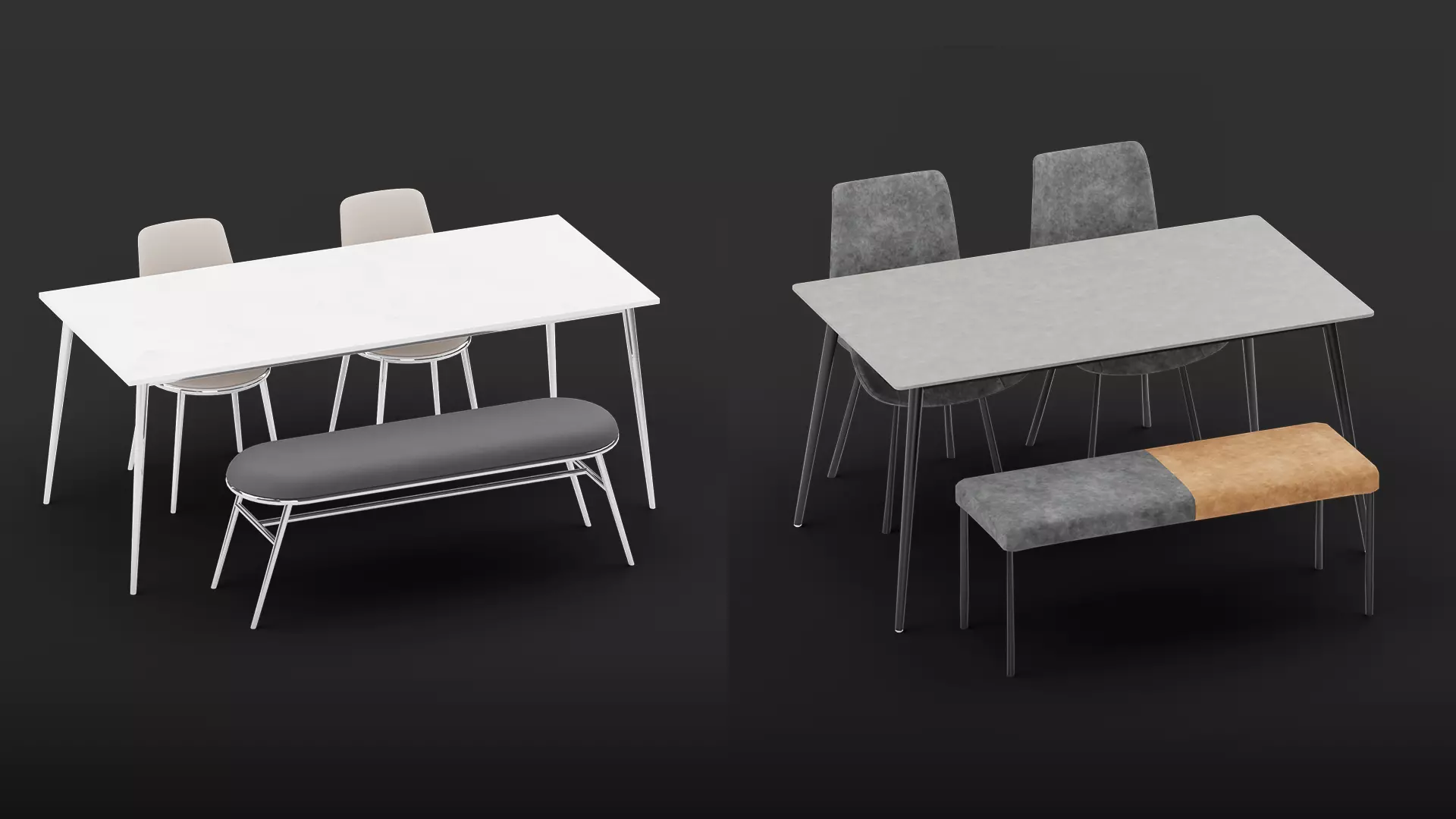 Table Set Model Collection 357 3D model_1