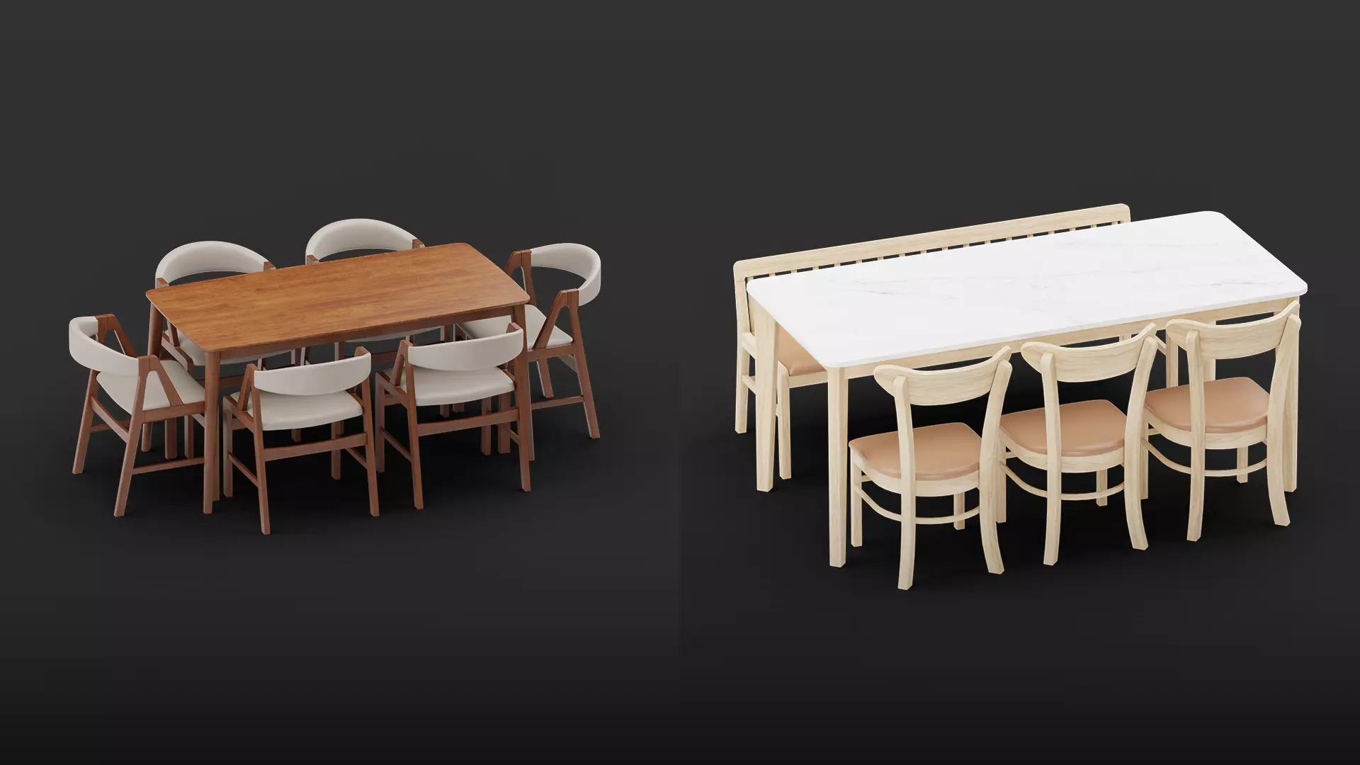 Table Set Model Collection 357 3D model_4