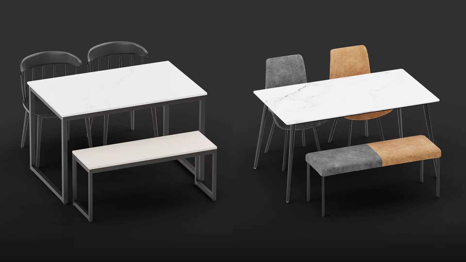 Table Set Model Collection 357 3D model_3