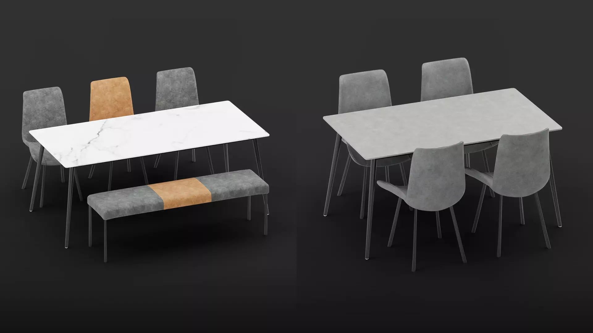 Table Set Model Collection 357 3D model_5