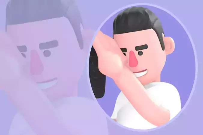 Stylized 3D Male Photographer Holding Camera - Cartoon Character