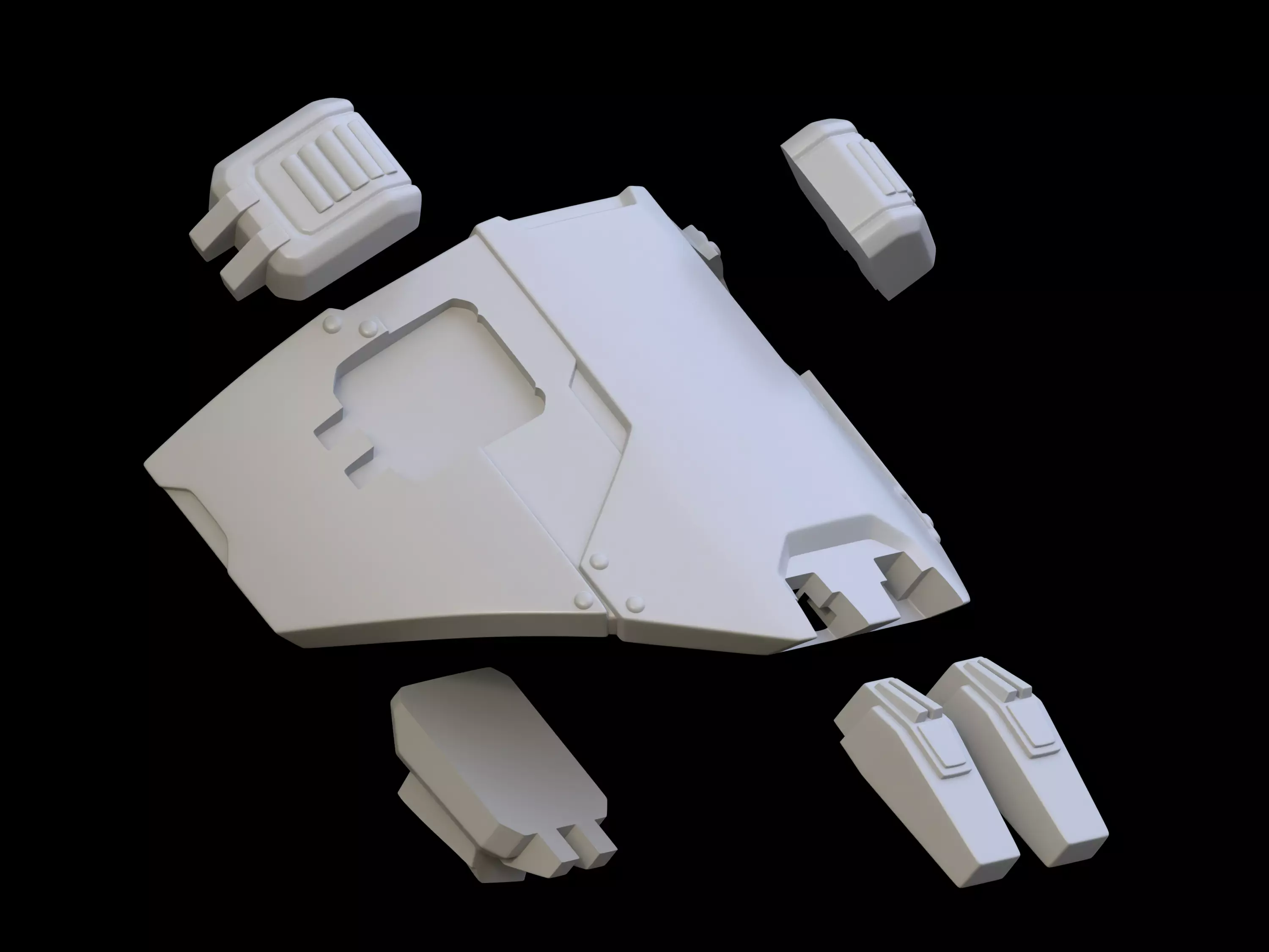 SAP Recon shoulder pad 3d print file 3D print model_4