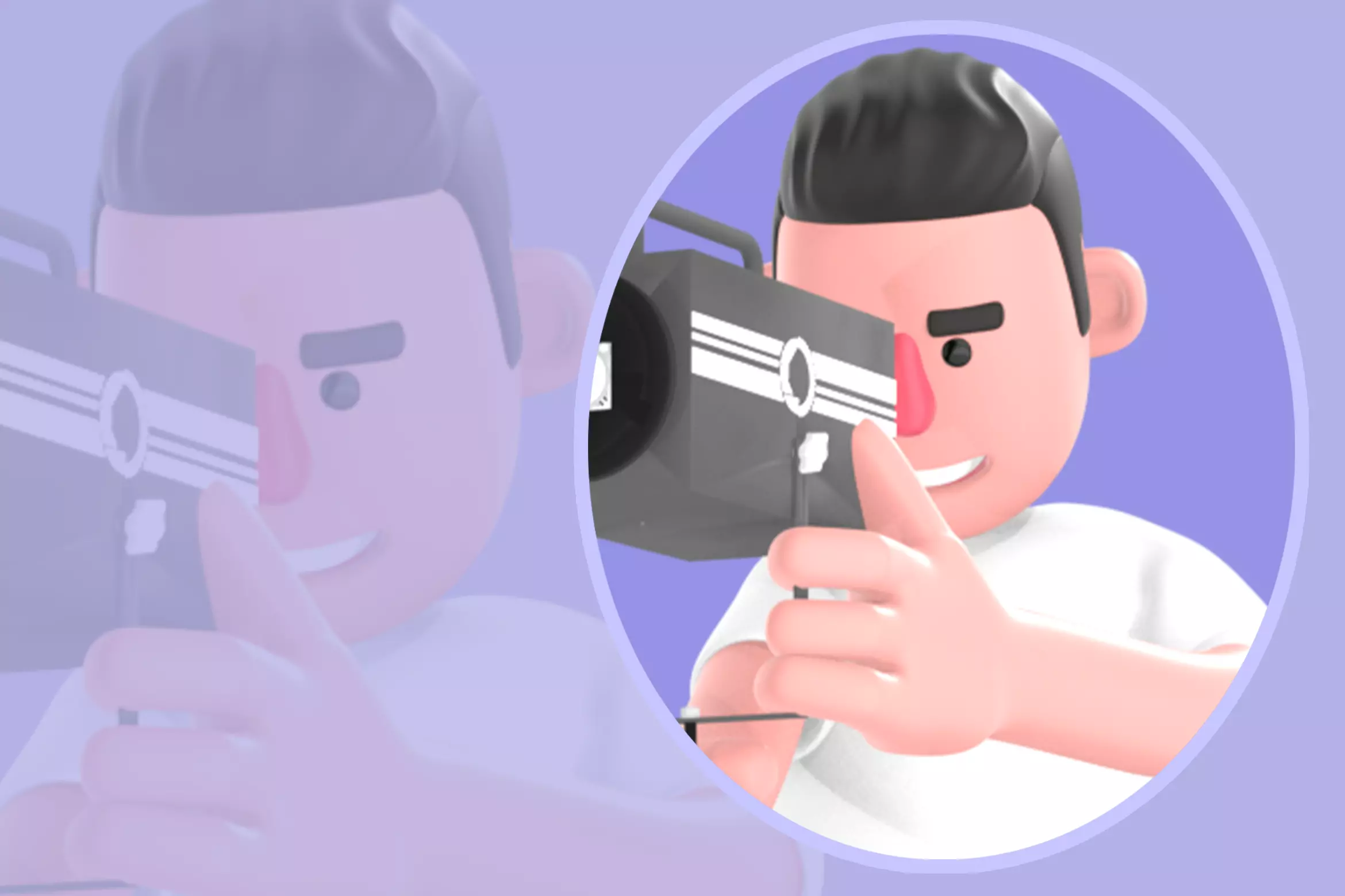 Stylized 3D Male Photographer Adjusting Light-Cartoon Character 3D model_0