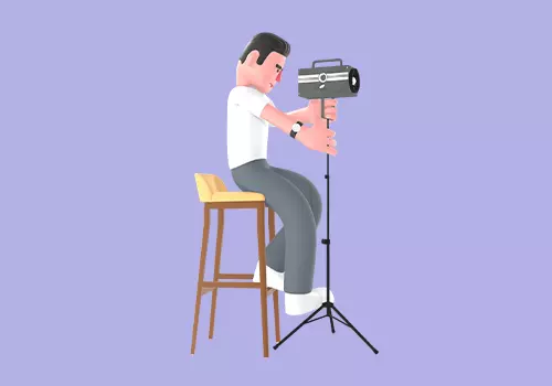 Stylized 3D Male Photographer Adjusting Light-Cartoon Character 3D model_4