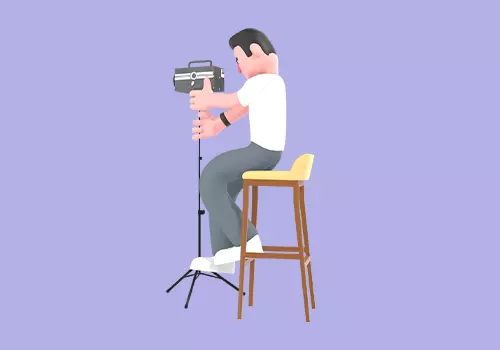 Stylized 3D Male Photographer Adjusting Light-Cartoon Character 3D model_2