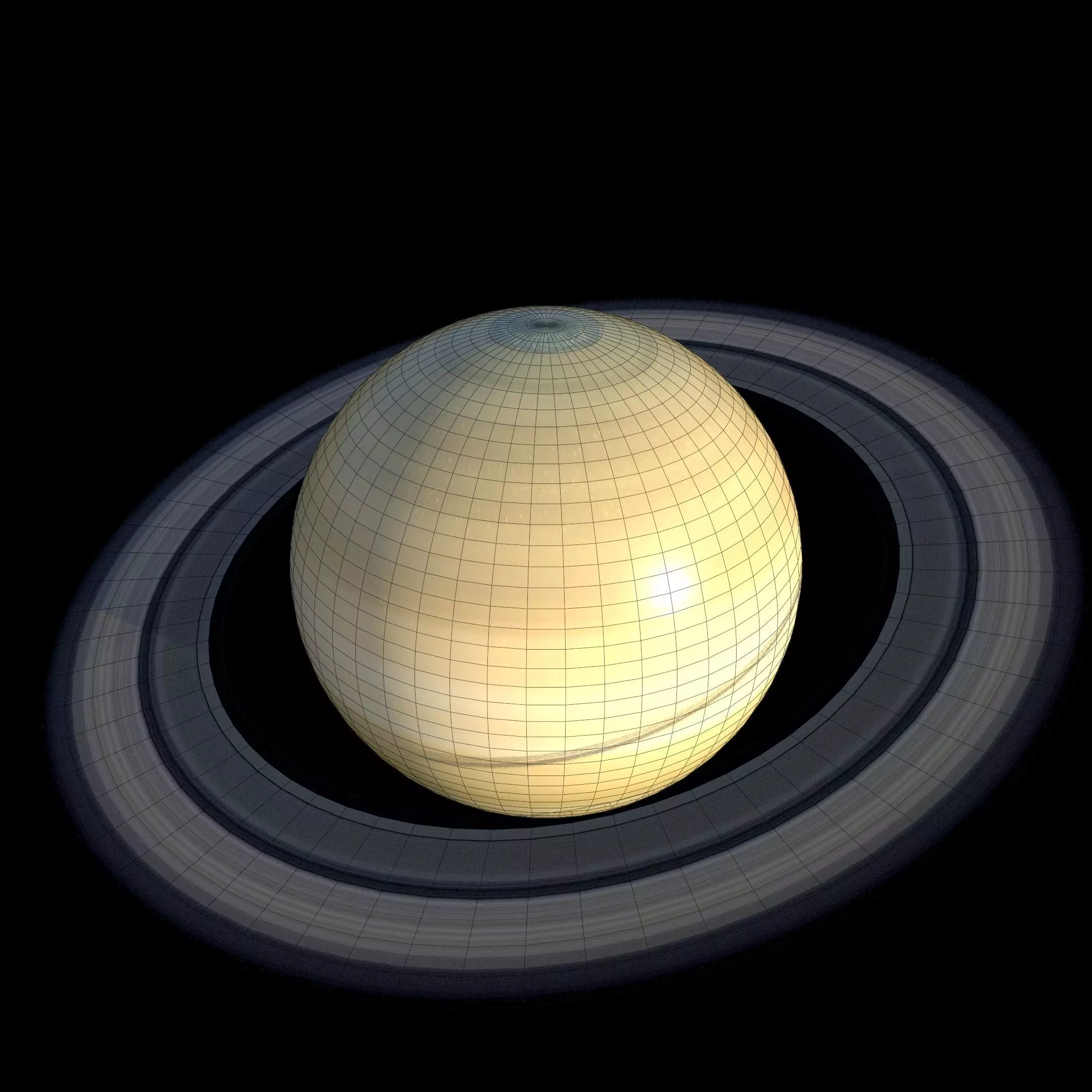 Planet Saturn PBR 4K 3D model_6