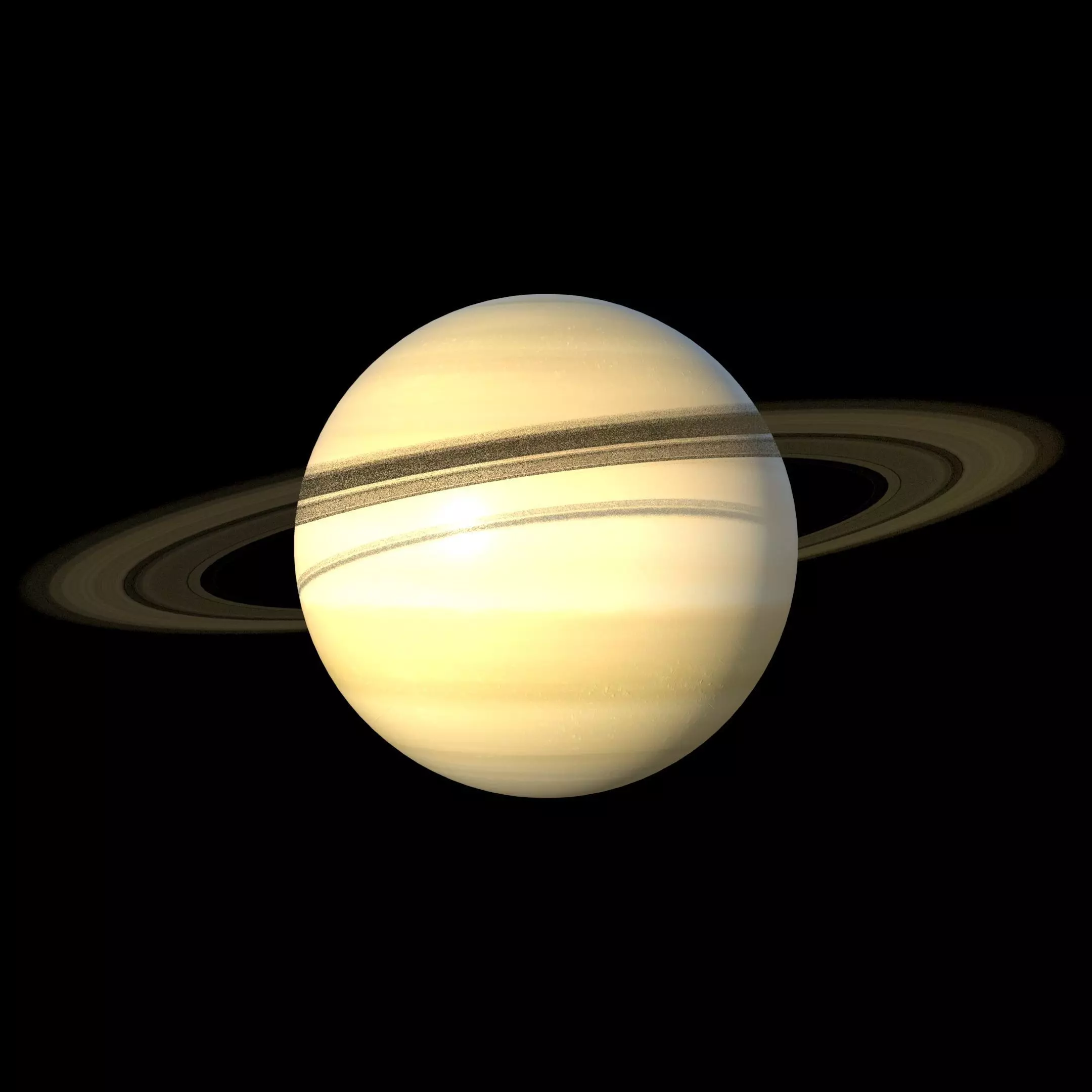 Planet Saturn PBR 4K 3D model_3