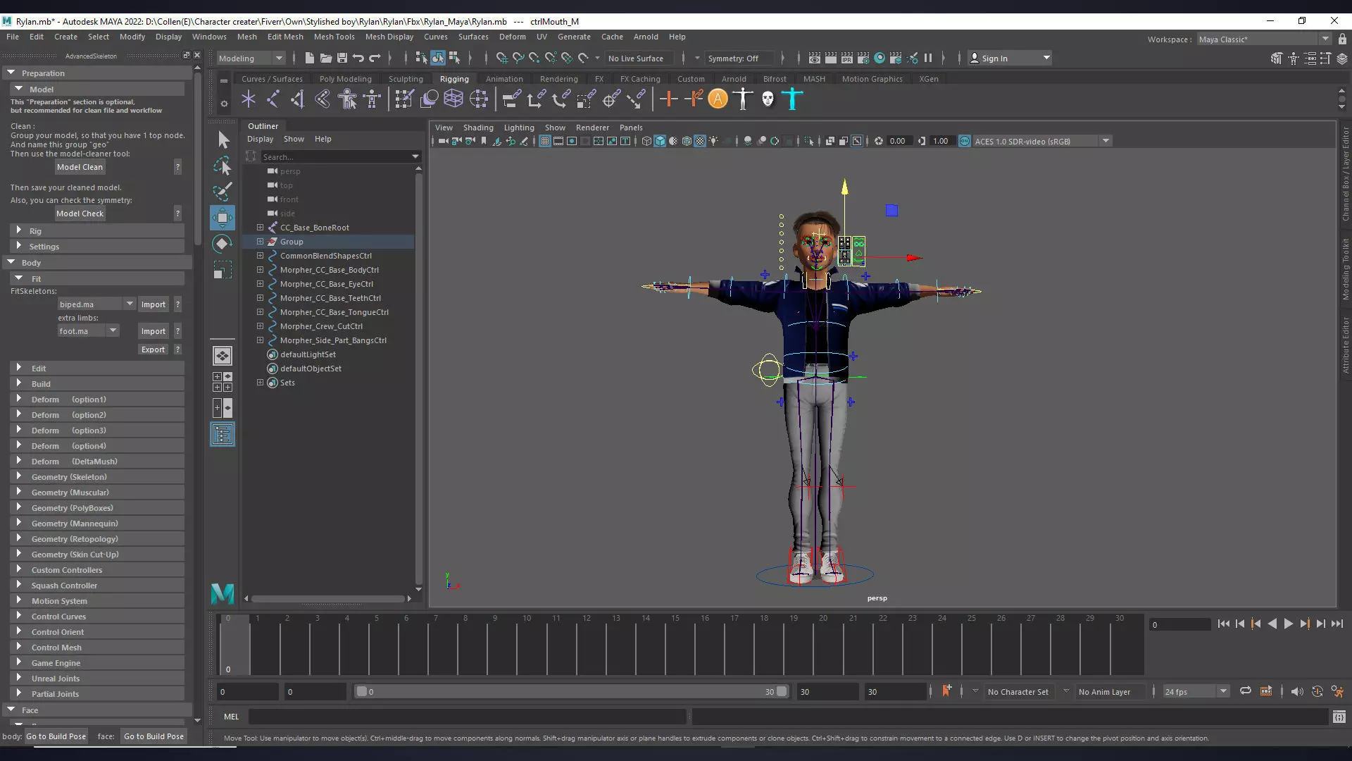 Rylan Stylized Male Character Low-poly 3D model_27