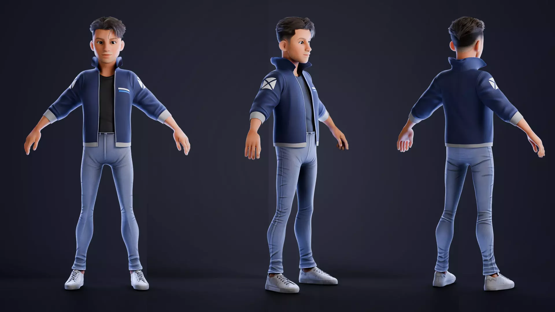 Rylan Stylized Male Character Low-poly 3D model_7