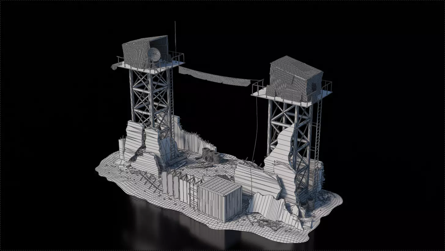 Warzone - Makeshift Entrance 3D model_4