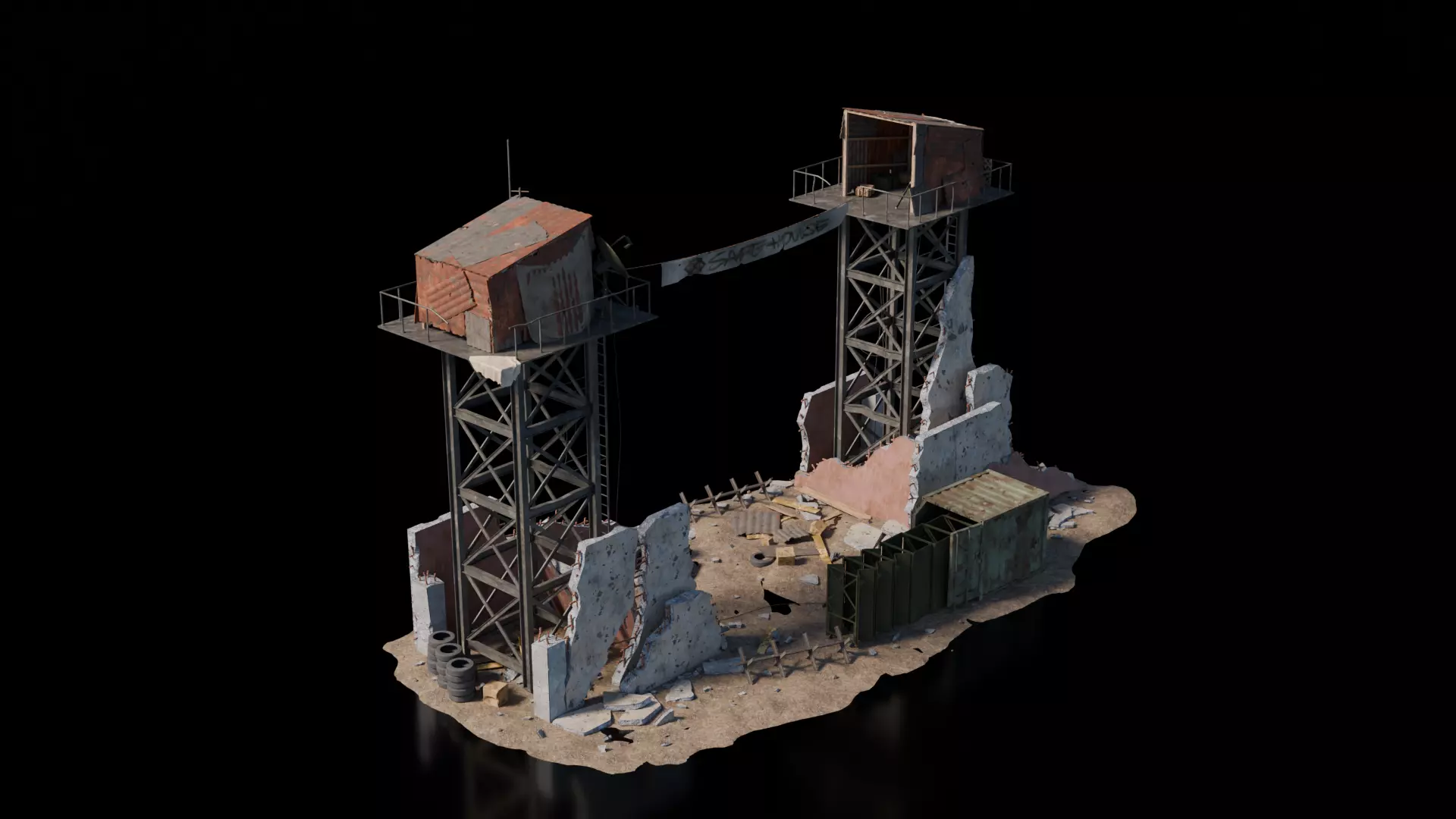 Warzone - Makeshift Entrance 3D model_3