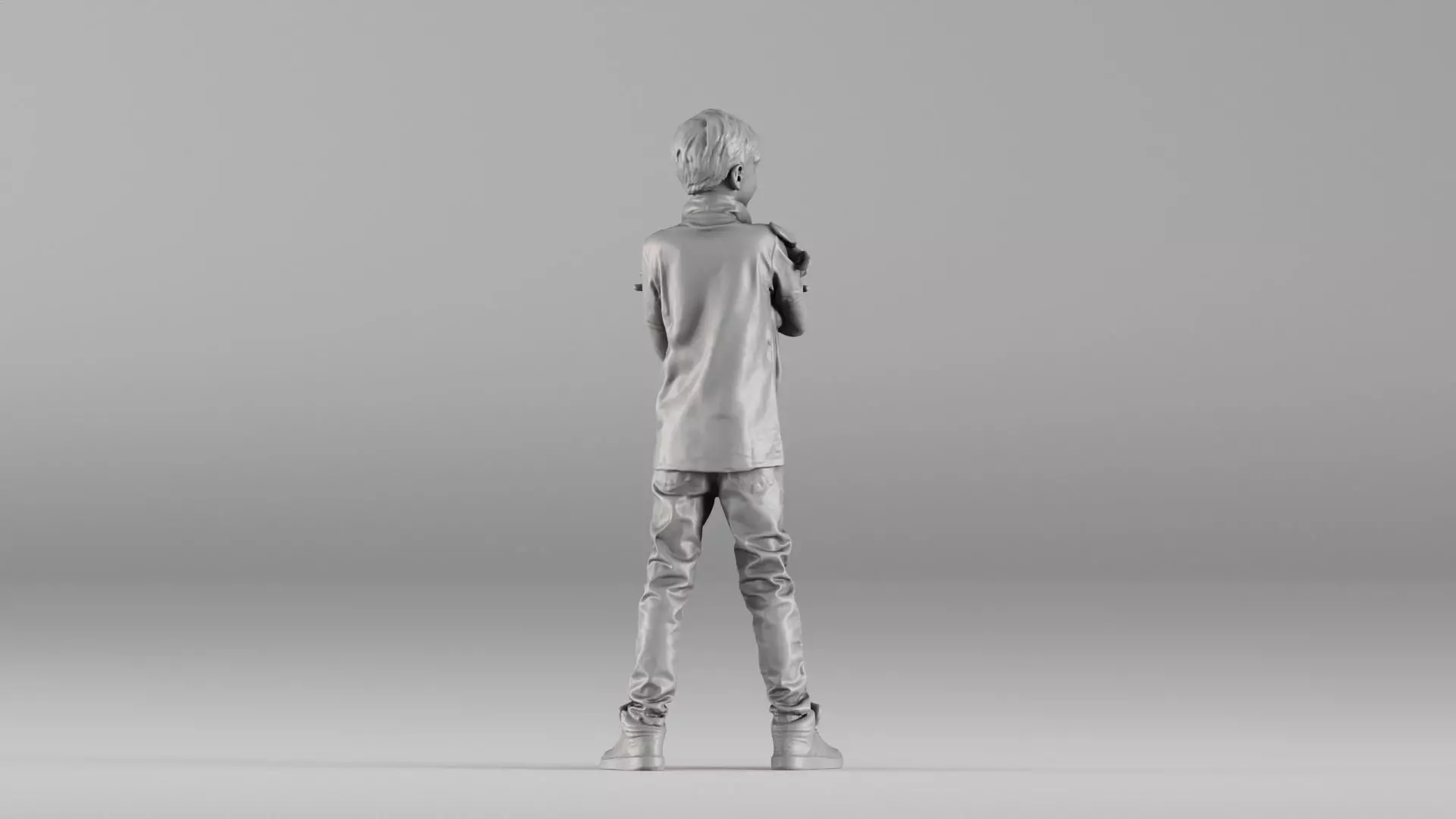 S00029 Boy Holding a Toy 3dp 3D print model_4