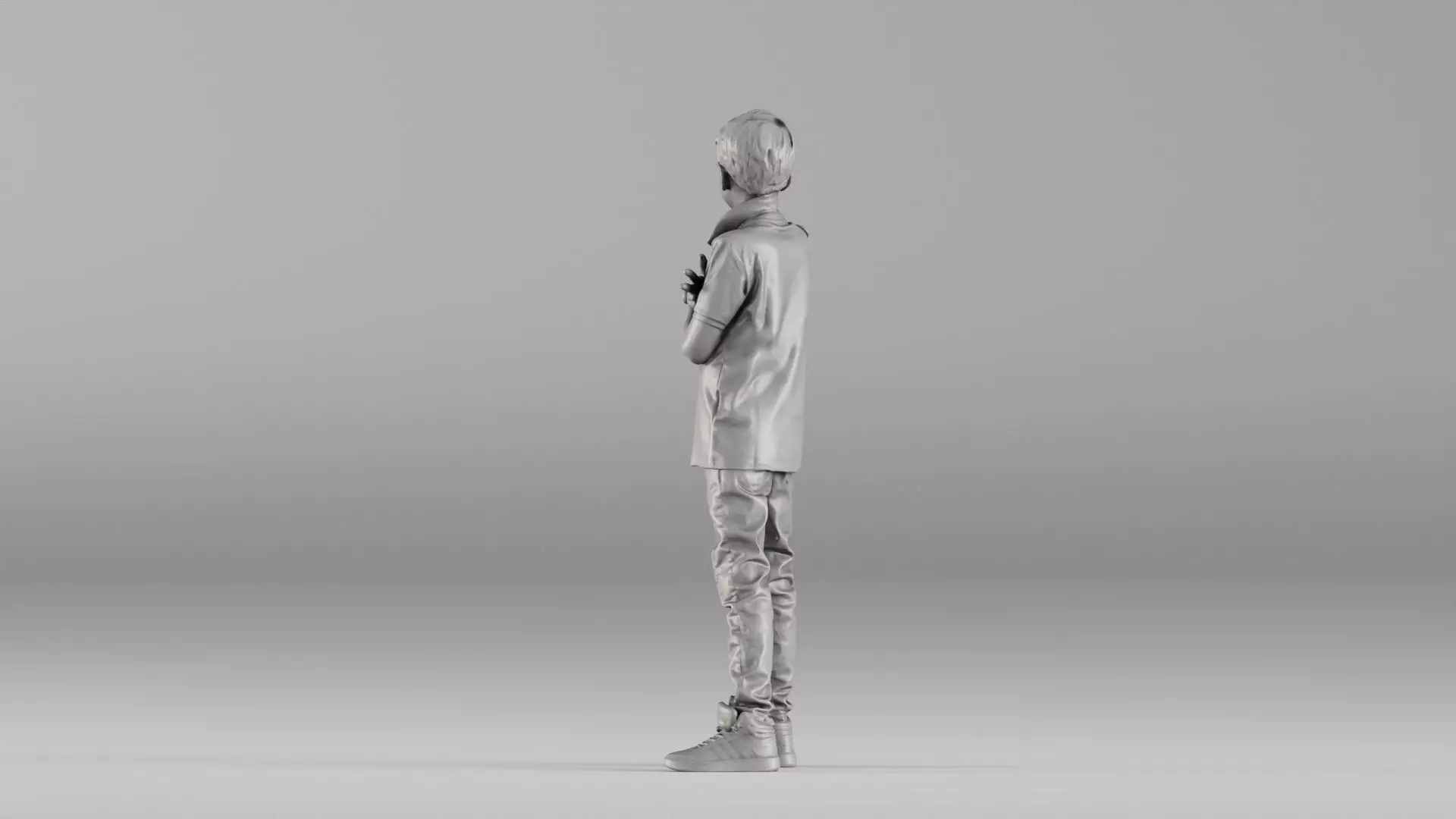 S00029 Boy Holding a Toy 3dp 3D print model_5