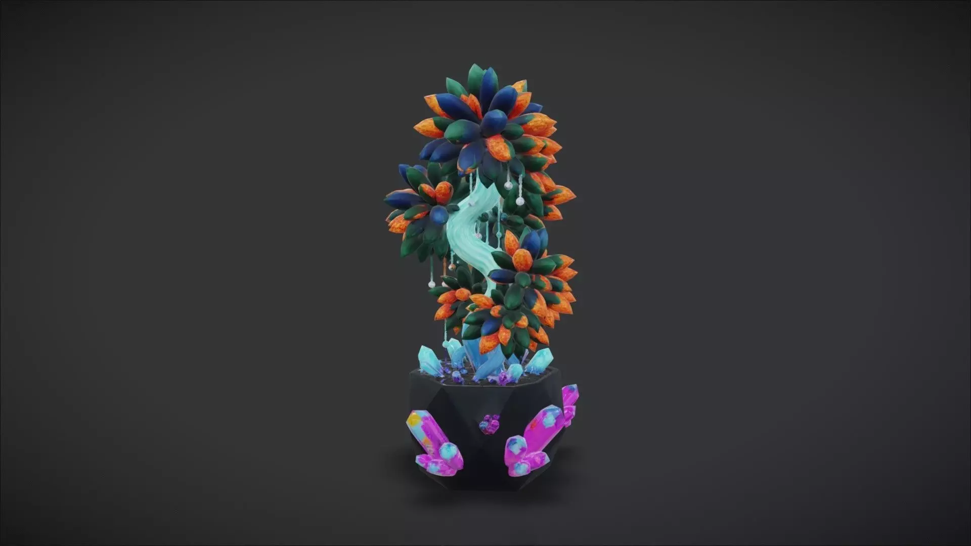 Alien Plant 3D model_0