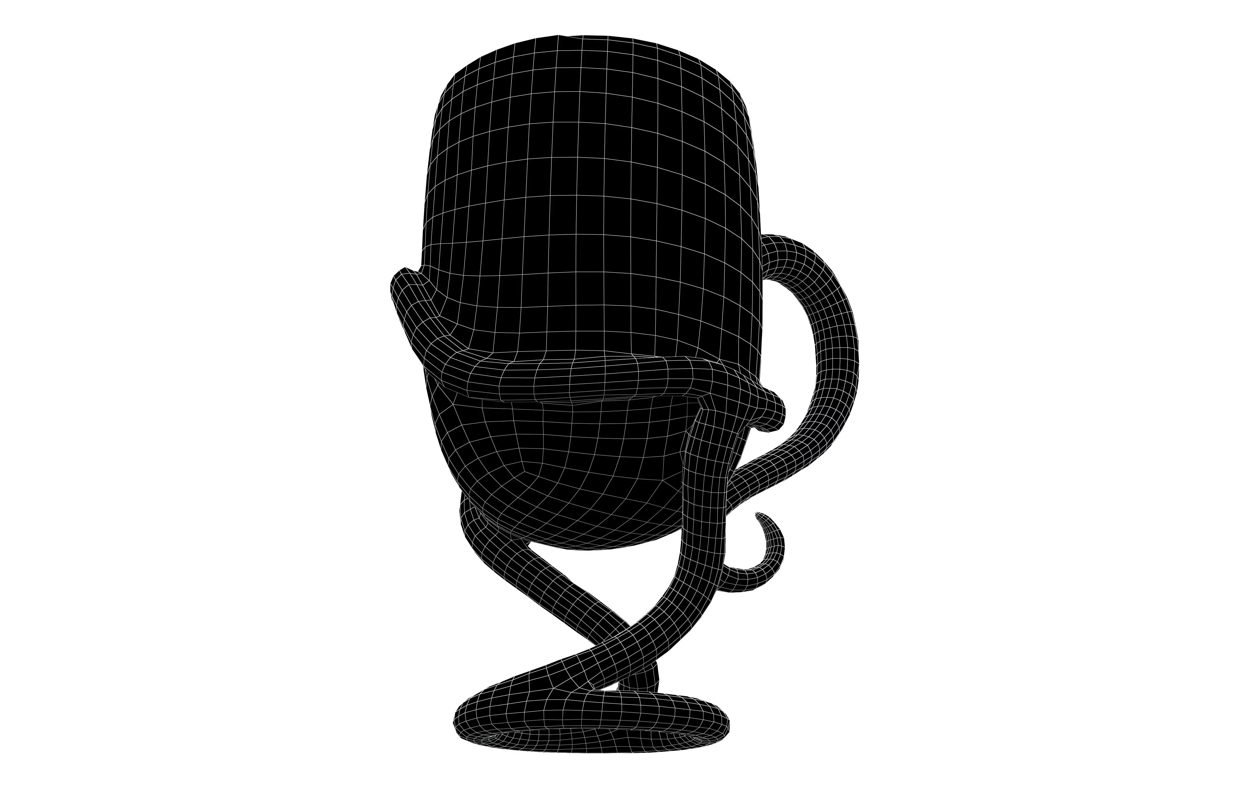 Art Shape Cup v1 005 Low-poly 3D model_7