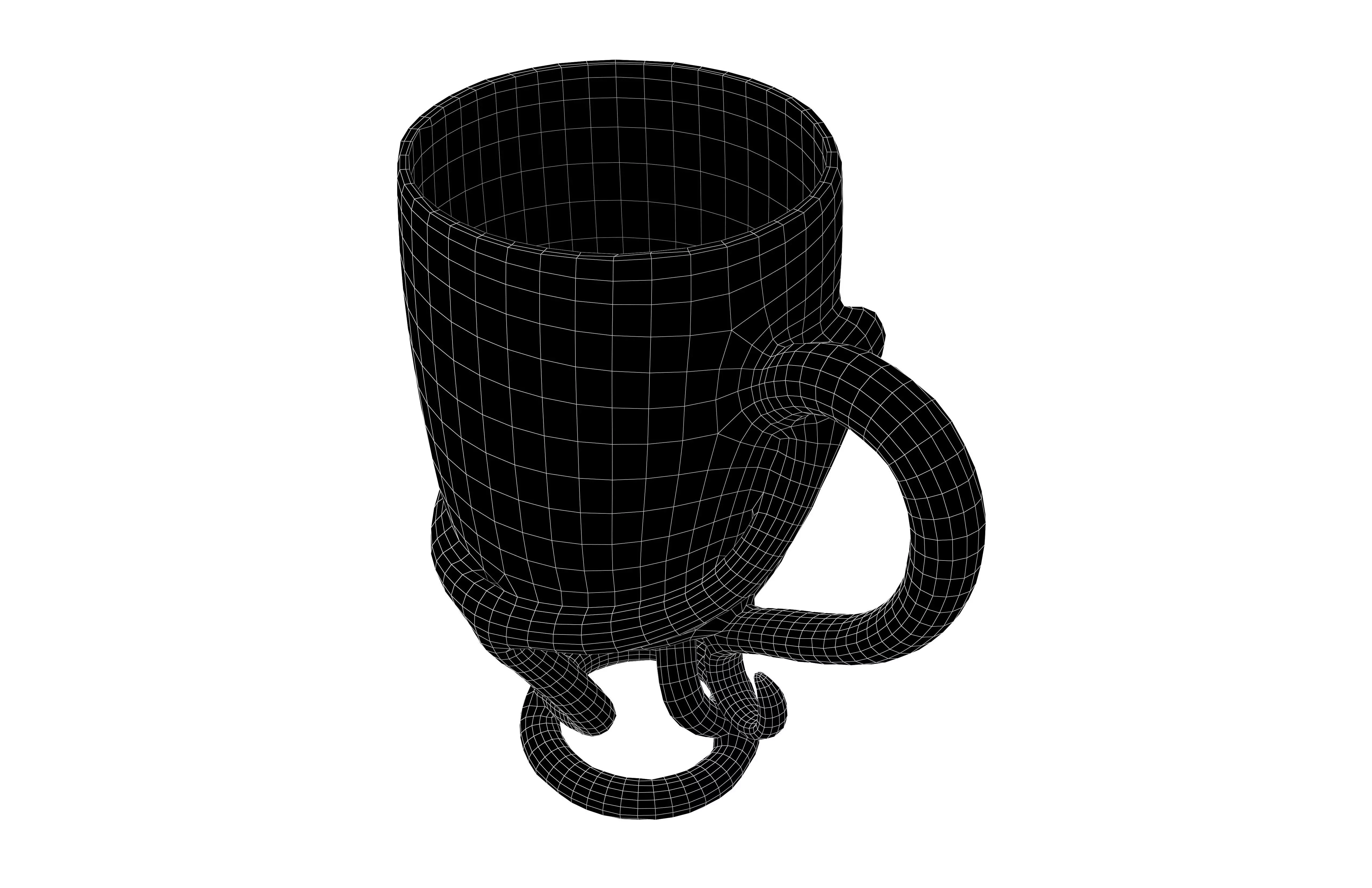 Art Shape Cup v1 005 Low-poly 3D model_6