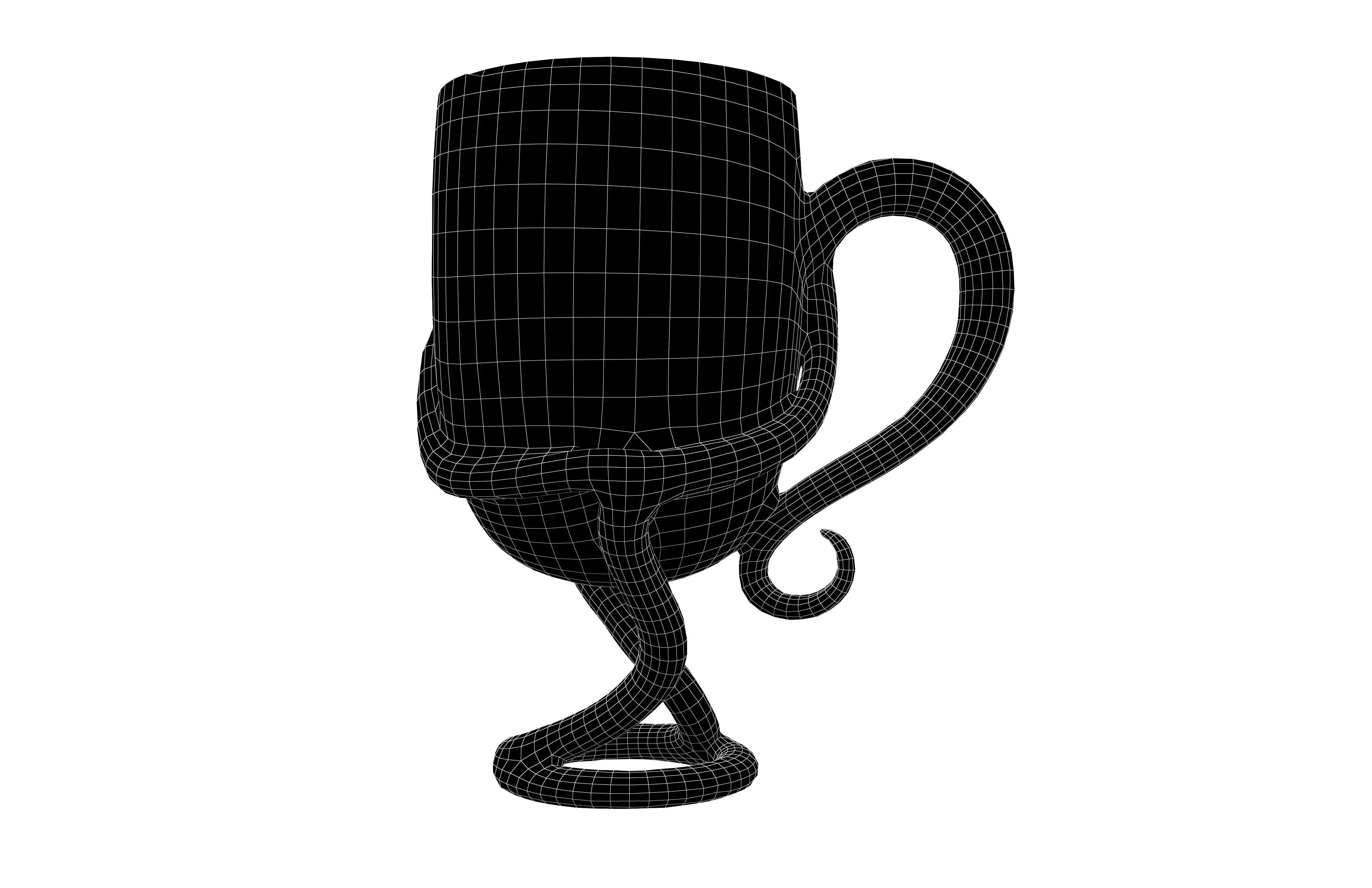 Art Shape Cup v1 005 Low-poly 3D model_5