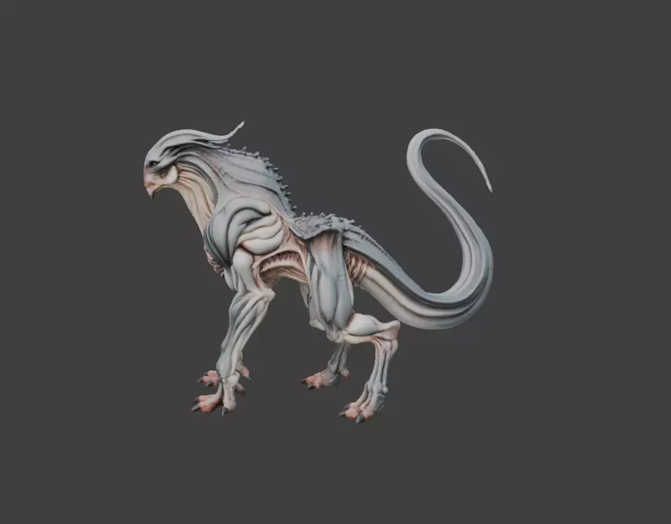 Spectral Beast Low-poly 3D model_7