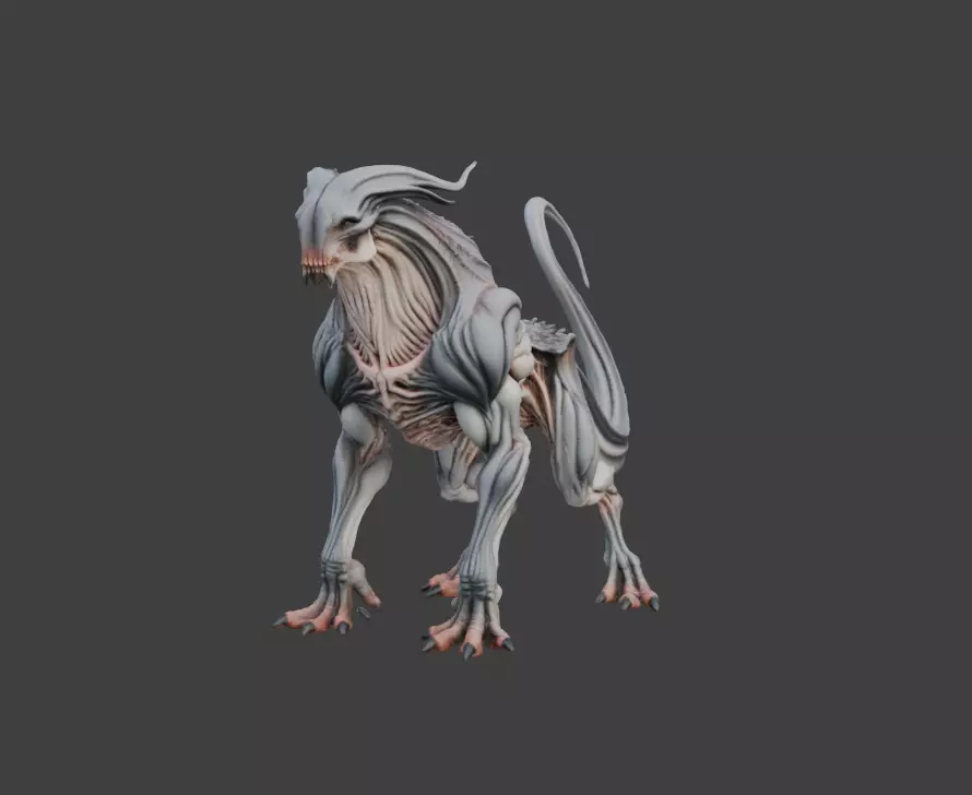 Spectral Beast Low-poly 3D model_8