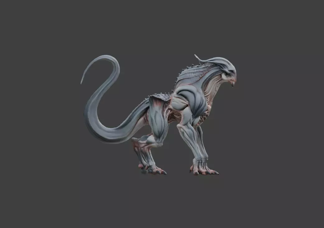 Spectral Beast Low-poly 3D model_3