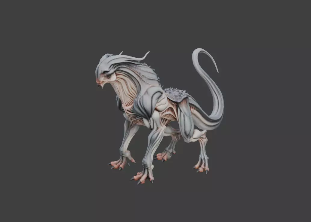 Spectral Beast Low-poly 3D model_0