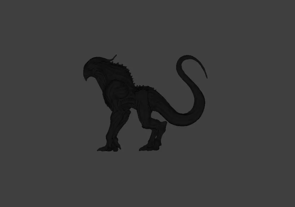 Spectral Beast Low-poly 3D model_26