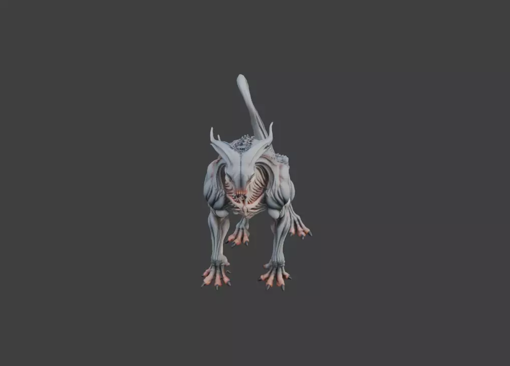 Spectral Beast Low-poly 3D model_9