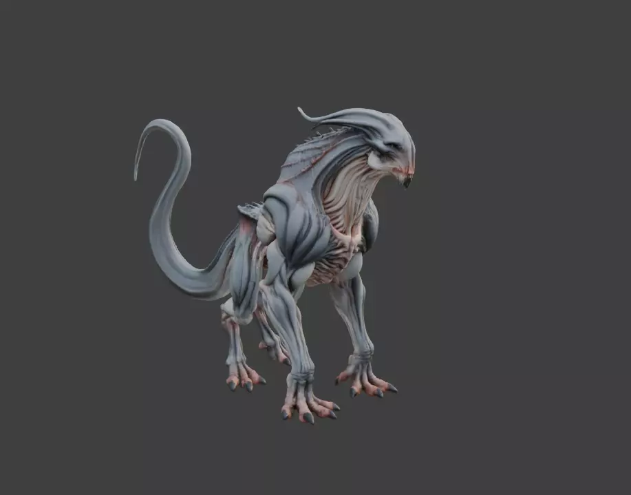 Spectral Beast Low-poly 3D model_2