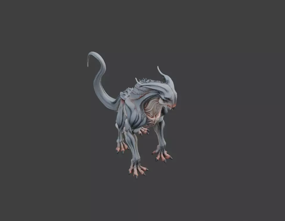 Spectral Beast Low-poly 3D model_11